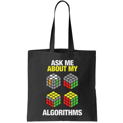 Speed Cubing Puzzle Cuber Cube Algorithms Tote Bag