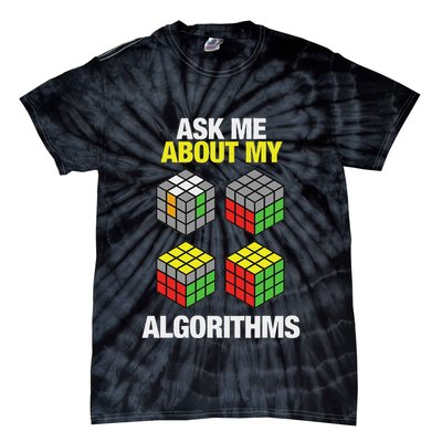 Speed Cubing Puzzle Cuber Cube Algorithms Tie-Dye T-Shirt