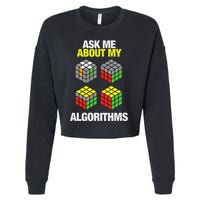 Speed Cubing Puzzle Cuber Cube Algorithms Cropped Pullover Crew