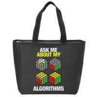 Speed Cubing Puzzle Cuber Cube Algorithms Zip Tote Bag