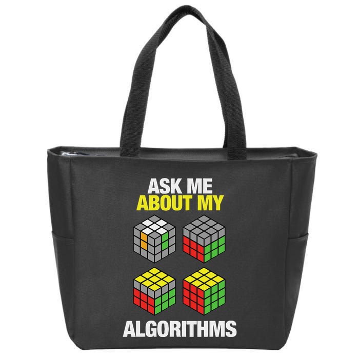 Speed Cubing Puzzle Cuber Cube Algorithms Zip Tote Bag