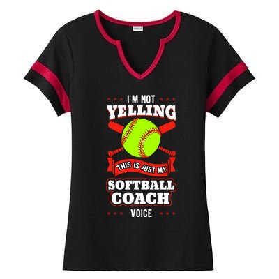 Softball Coach Pitcher Trainer Bat Ball Baseball Lover Gift Ladies Halftime Notch Neck Tee