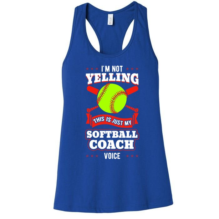 Softball Coach Pitcher Trainer Bat Ball Baseball Lover Gift Women's Racerback Tank