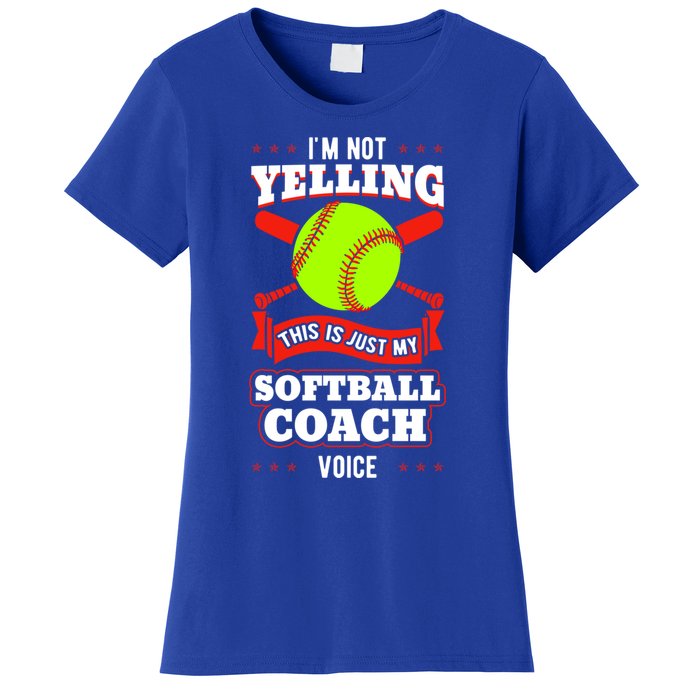 Softball Coach Pitcher Trainer Bat Ball Baseball Lover Gift Women's T-Shirt