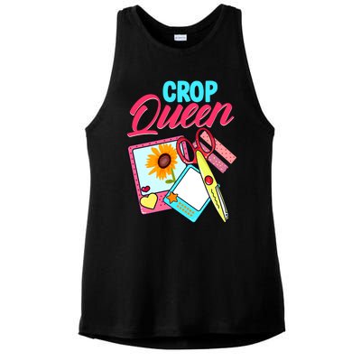 Scrapbook Crop Queen Retreat Hand Crafting Scrapbooking Cool Gift Ladies PosiCharge Tri-Blend Wicking Tank