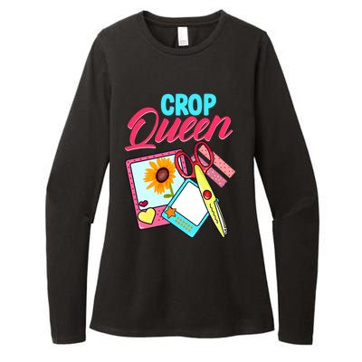 Scrapbook Crop Queen Retreat Hand Crafting Scrapbooking Cool Gift Womens CVC Long Sleeve Shirt