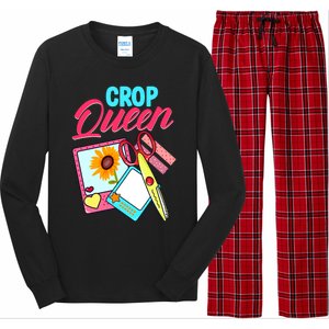 Scrapbook Crop Queen Retreat Hand Crafting Scrapbooking Cool Gift Long Sleeve Pajama Set