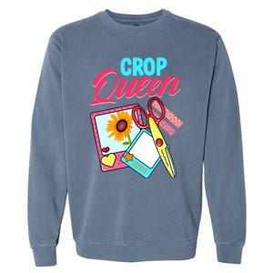 Scrapbook Crop Queen Retreat Hand Crafting Scrapbooking Cool Gift Garment-Dyed Sweatshirt