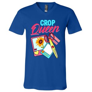 Scrapbook Crop Queen Retreat Hand Crafting Scrapbooking Cool Gift V-Neck T-Shirt