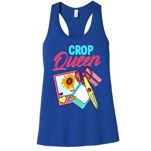 Scrapbook Crop Queen Retreat Hand Crafting Scrapbooking Cool Gift Women's Racerback Tank