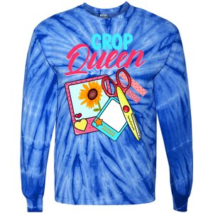 Scrapbook Crop Queen Retreat Hand Crafting Scrapbooking Cool Gift Tie-Dye Long Sleeve Shirt