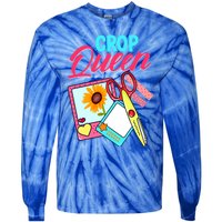 Scrapbook Crop Queen Retreat Hand Crafting Scrapbooking Cool Gift Tie-Dye Long Sleeve Shirt