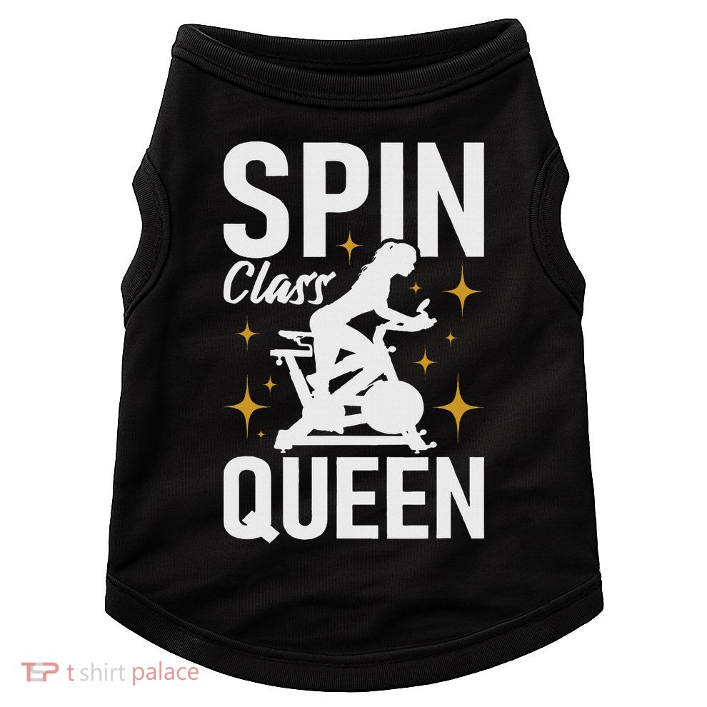 Spin Class Queen Cyclist Lover Indoor Spinning Gym Fitness Doggie Tank