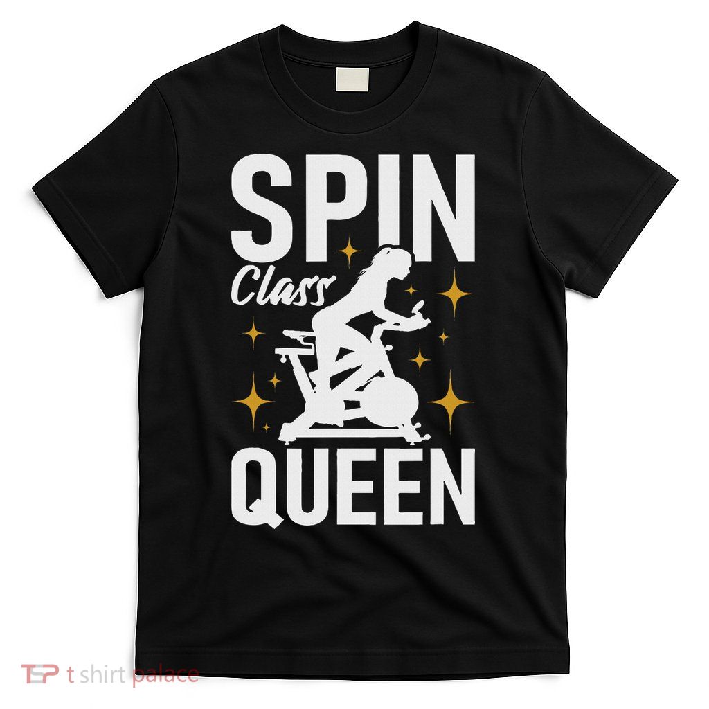 Spin Class Queen Cyclist Lover Indoor Spinning Gym Fitness T-Shirt