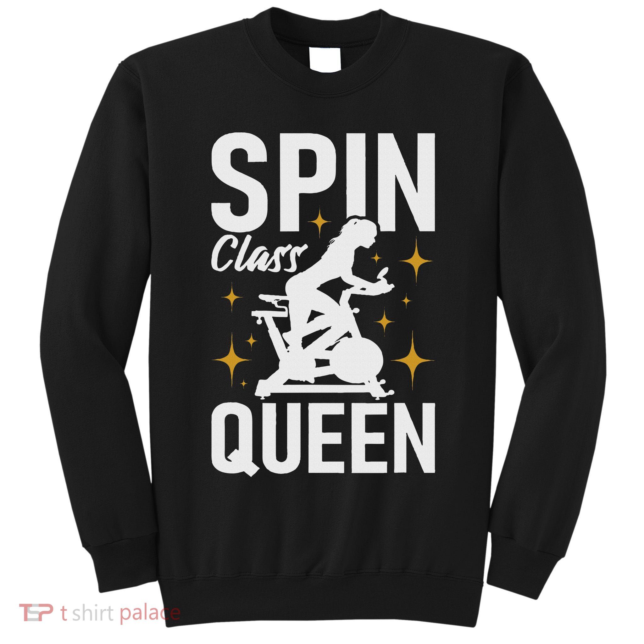Spin Class Queen Cyclist Lover Indoor Spinning Gym Fitness Tall Sweatshirt