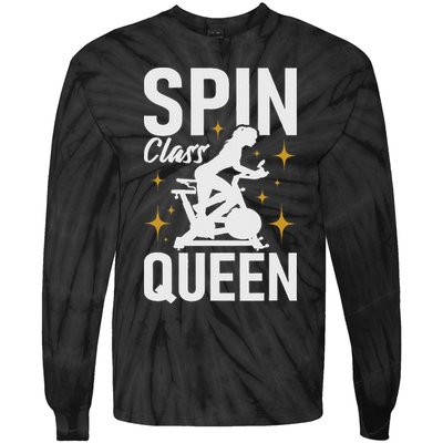 Spin Class Queen Cyclist Lover Indoor Spinning Gym Fitness Tie-Dye Long Sleeve Shirt