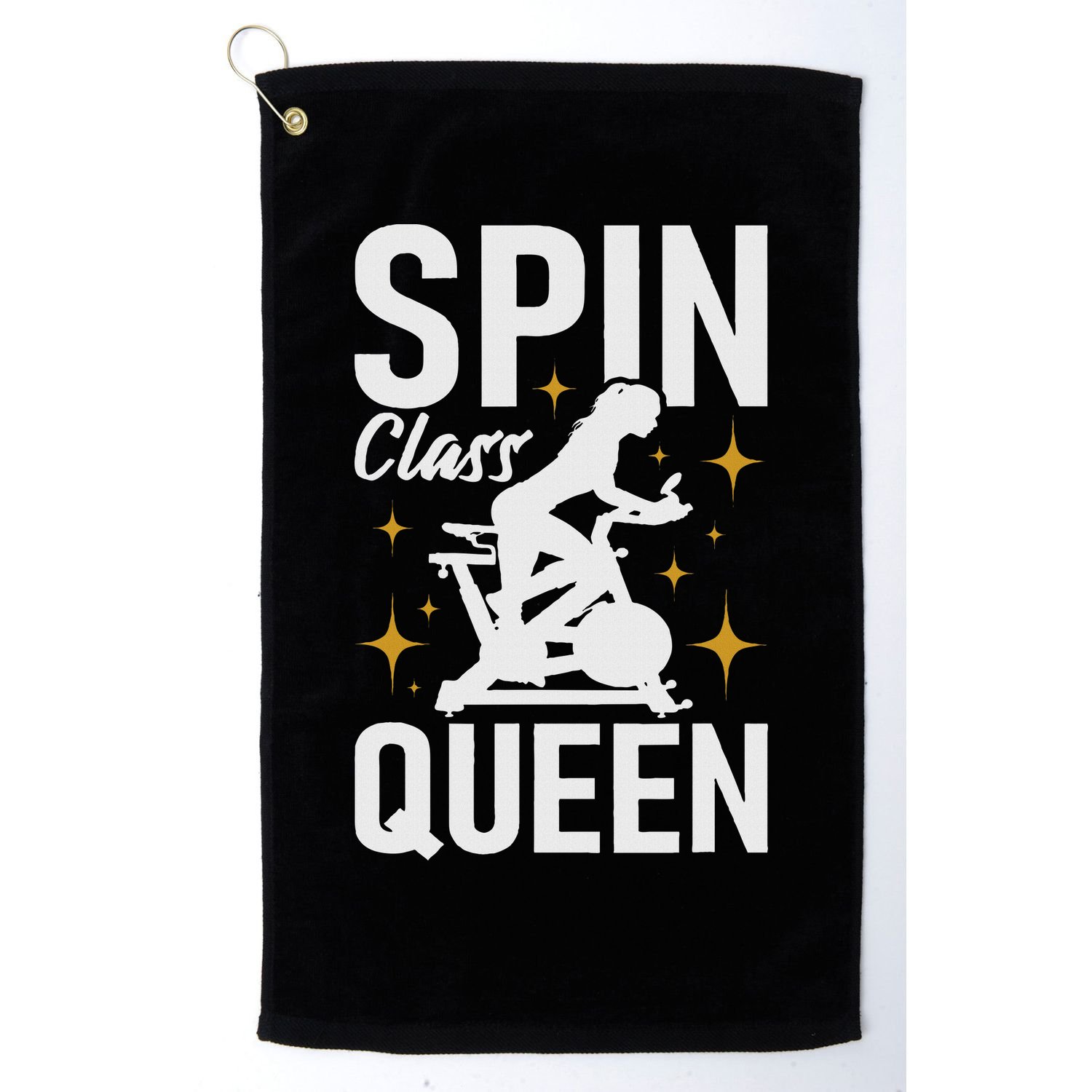 Spin Class Queen Cyclist Lover Indoor Spinning Gym Fitness Golf Towel