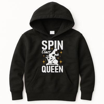 Spin Class Queen Cyclist Lover Indoor Spinning Gym Fitness Kids Hoodie