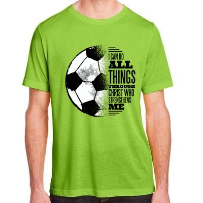 Soccer Christ Quote Adult ChromaSoft Performance T-Shirt