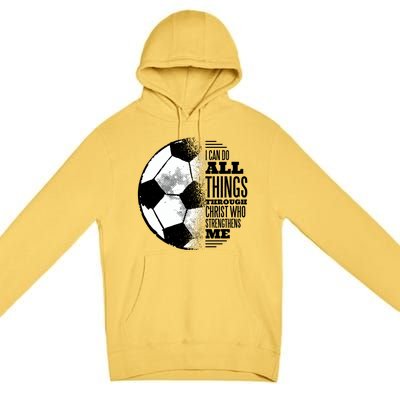 Soccer Christ Quote Premium Pullover Hoodie