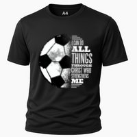 Soccer Christ Quote Cooling Performance Crew T-Shirt