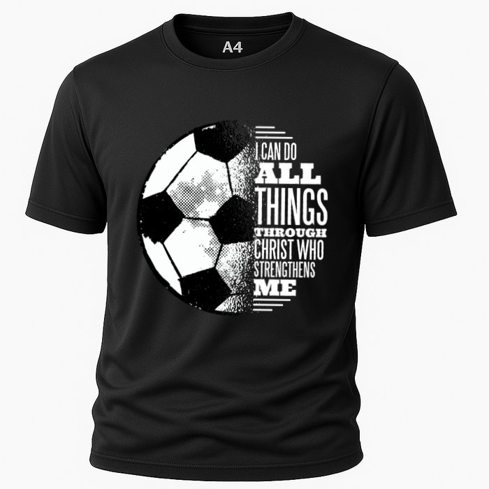 Soccer Christ Quote Cooling Performance Crew T-Shirt