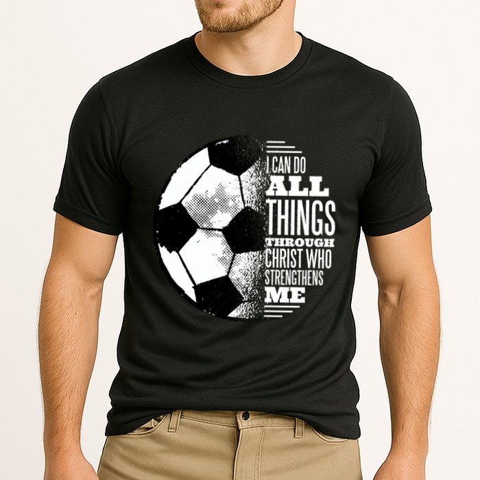 Soccer Christ Quote Cooling Performance Crew T-Shirt