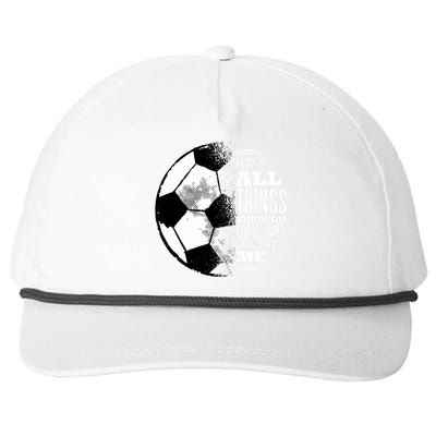 Soccer Christ Quote Snapback Five-Panel Rope Hat