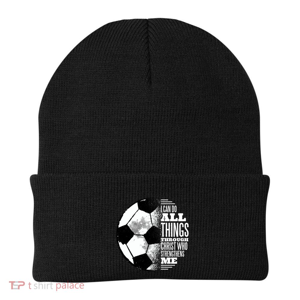 Soccer Christ Quote Beanie