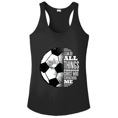Soccer Christ Quote Ladies PosiCharge Competitor Racerback Tank