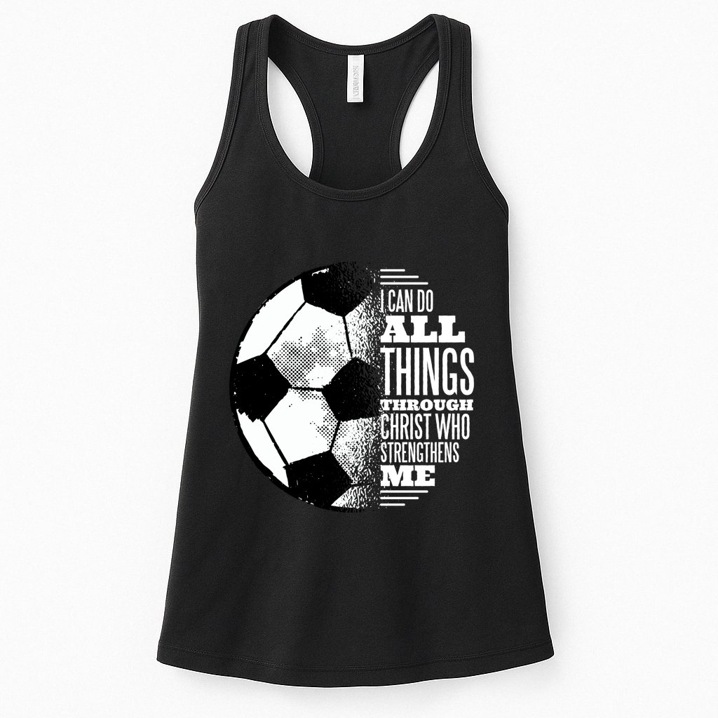 Soccer Christ Quote Womens Tank Top
