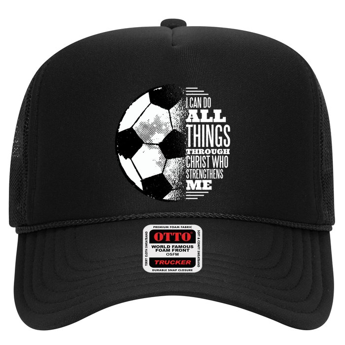 Soccer Christ Quote Trucker Hat