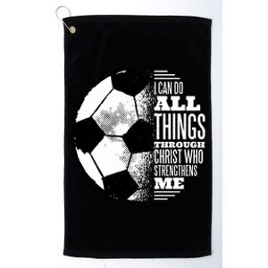 Soccer Christ Quote Platinum Collection Golf Towel