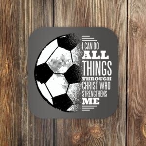 Soccer Christ Quote Coaster