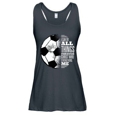 Soccer Christ Quote Ladies Essential Flowy Tank