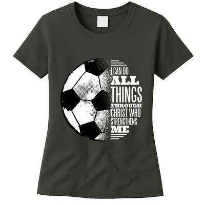 Soccer Christ Quote Womens T-Shirt