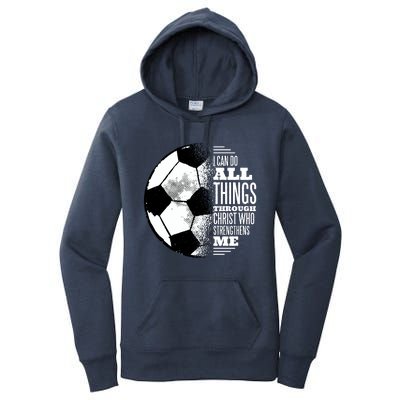 Soccer Christ Quote Women's Pullover Hoodie