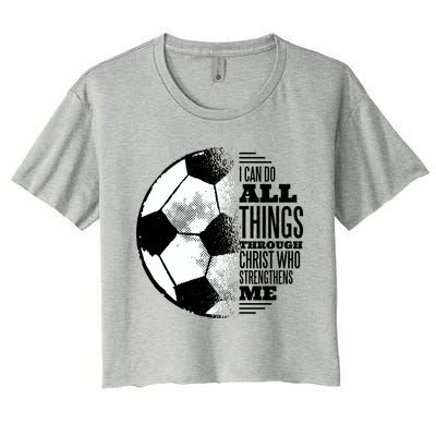 Soccer Christ Quote Women's Crop Top Tee