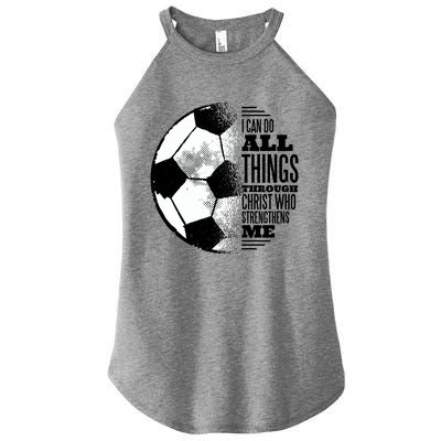 Soccer Christ Quote Women’s Perfect Tri Rocker Tank