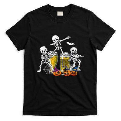 Skeletons Cheers Quirky Beer Halloween Costume Idea T-Shirt