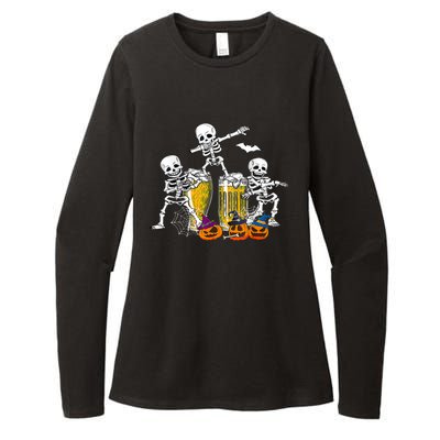 Skeletons Cheers Quirky Beer Halloween Costume Idea Womens CVC Long Sleeve Shirt