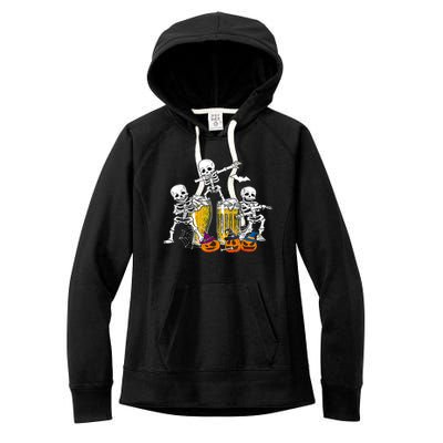 Skeletons Cheers Quirky Beer Halloween Costume Idea Women's Fleece Hoodie