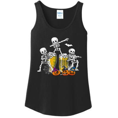 Skeletons Cheers Quirky Beer Halloween Costume Idea Ladies Essential Tank