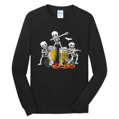 Skeletons Cheers Quirky Beer Halloween Costume Idea Tall Long Sleeve T-Shirt