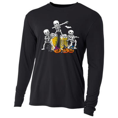 Skeletons Cheers Quirky Beer Halloween Costume Idea Cooling Performance Long Sleeve Crew