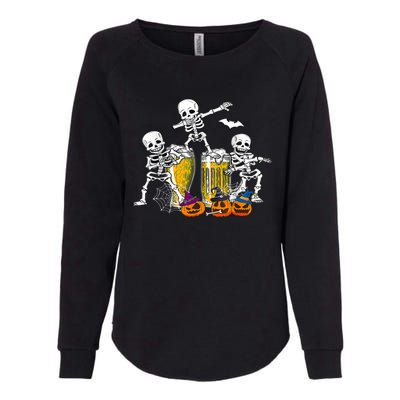 Skeletons Cheers Quirky Beer Halloween Costume Idea Womens California Wash Sweatshirt