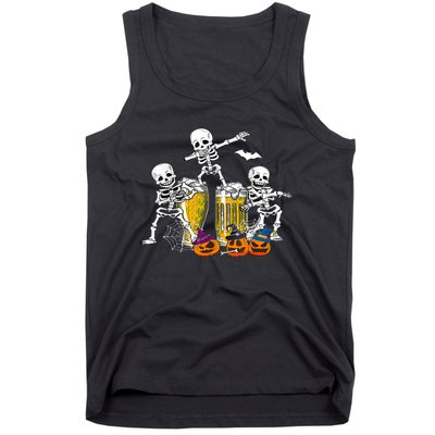 Skeletons Cheers Quirky Beer Halloween Costume Idea Tank Top