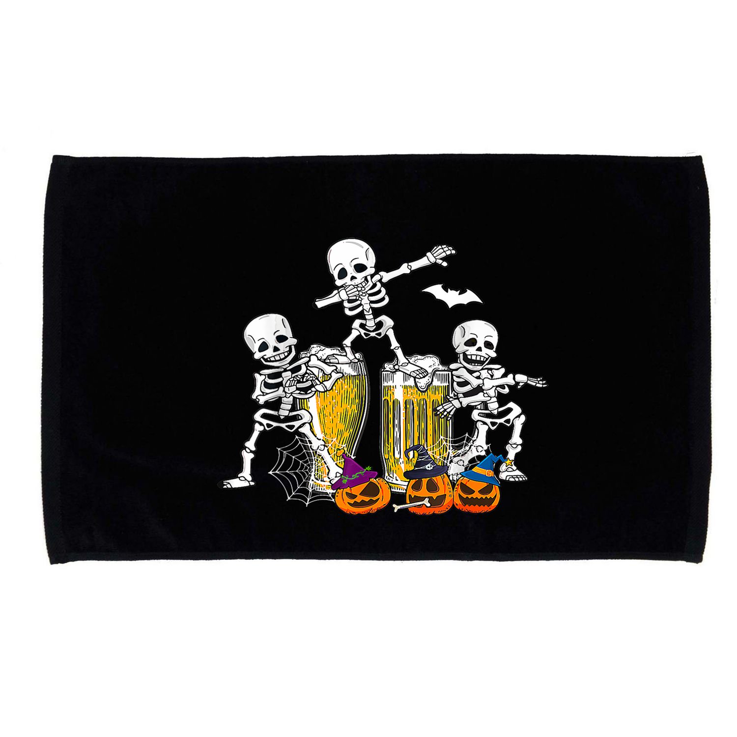 Skeletons Cheers Quirky Beer Halloween Costume Idea Microfiber Hand Towel