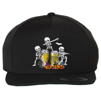 Skeletons Cheers Quirky Beer Halloween Costume Idea Wool Snapback Cap