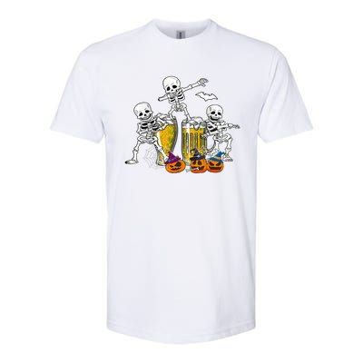 Skeletons Cheers Quirky Beer Halloween Costume Idea Softstyle® CVC T-Shirt